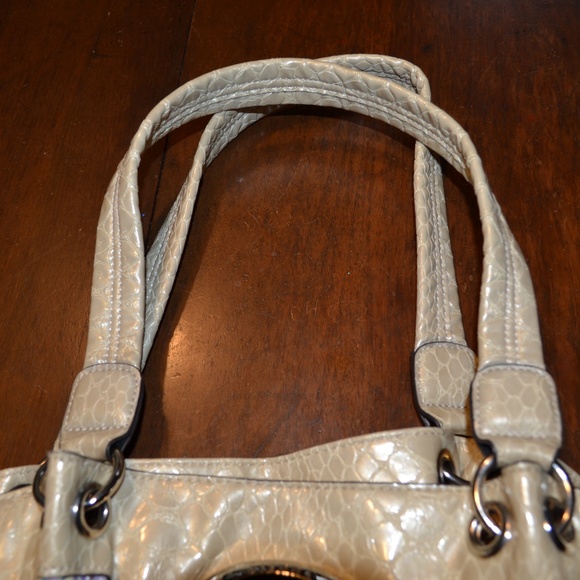 Sienna Ricchi Cream Purple Floral Faux Snake Purse - Picture 3 of 7